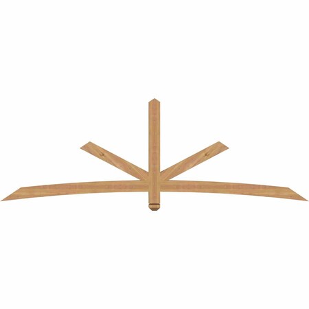 Ekena Millwork Alberta Smooth Timber Gable Bracket, Western Red Cedar, 96"W x 32"H x 3 1/2"D x 3 1/2"F, 8/12 Pitch GBW096X32X0404ALB00SWR